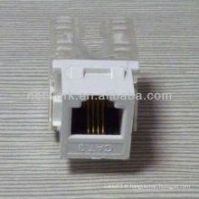 6P4C cat 3 utp rj11 voice keystone jack